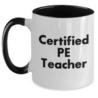 Funny PE Teacher Gifts - 'Love Teaching' Two Tone Coffee Mug for Dad, Teacher, Friend - Father's Day, Unique Gifts from Men to PE Teacher
