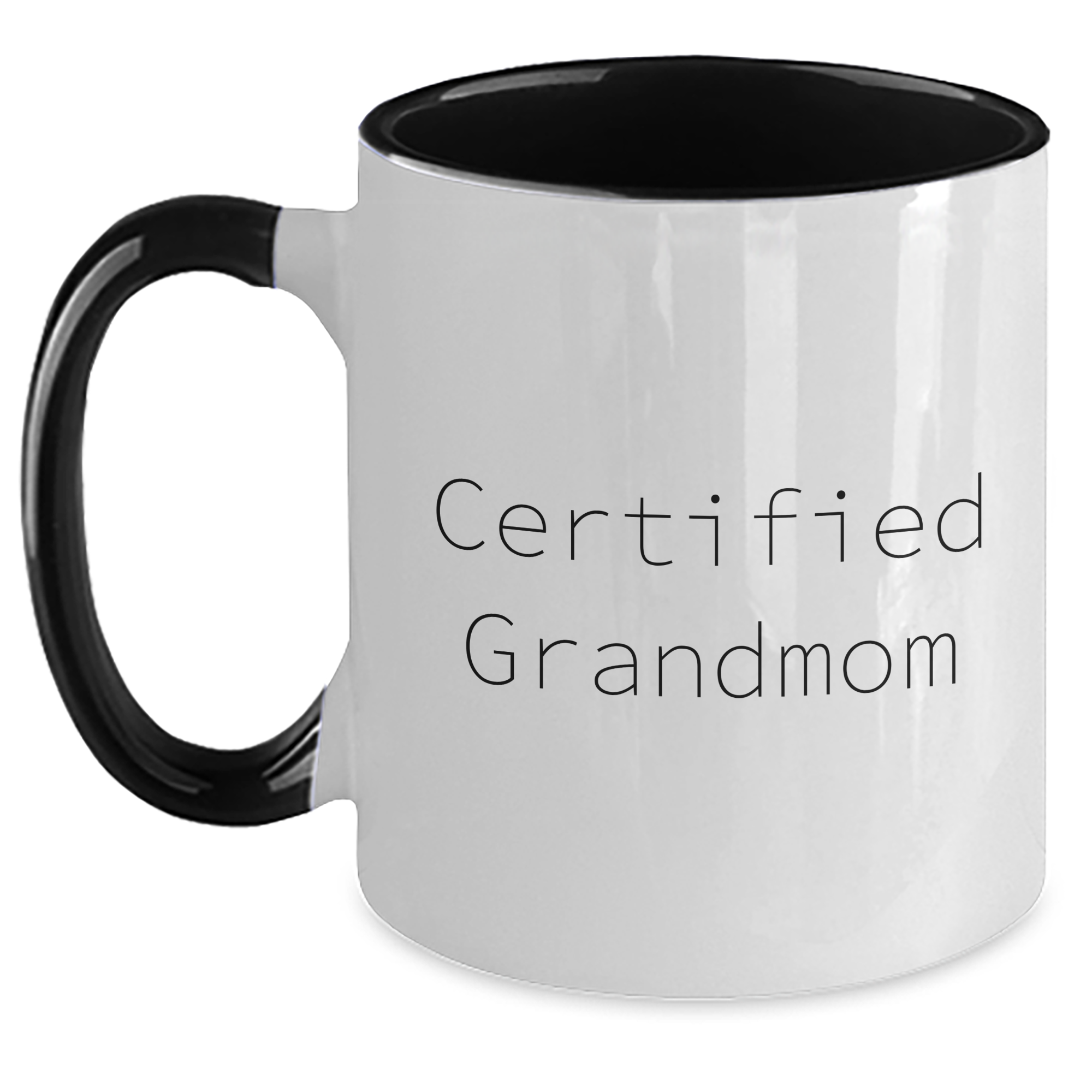 Funny Gifts from Grandmoms to Men - 'Certified Grandmom' Two Tone Coffee Mugs for Father's Day, Grandmom Gifts, and More