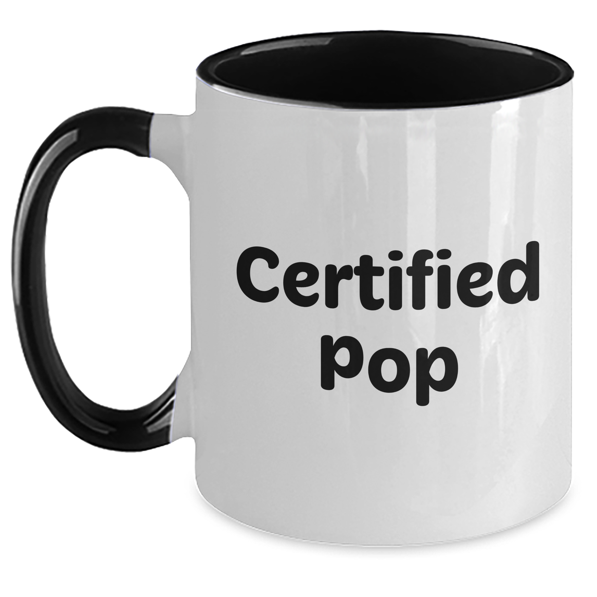 Funny Pop Certified Gifts from Friends, Family, and Coworkers for Pop on Father's Day, Two Tone Coffee Mug