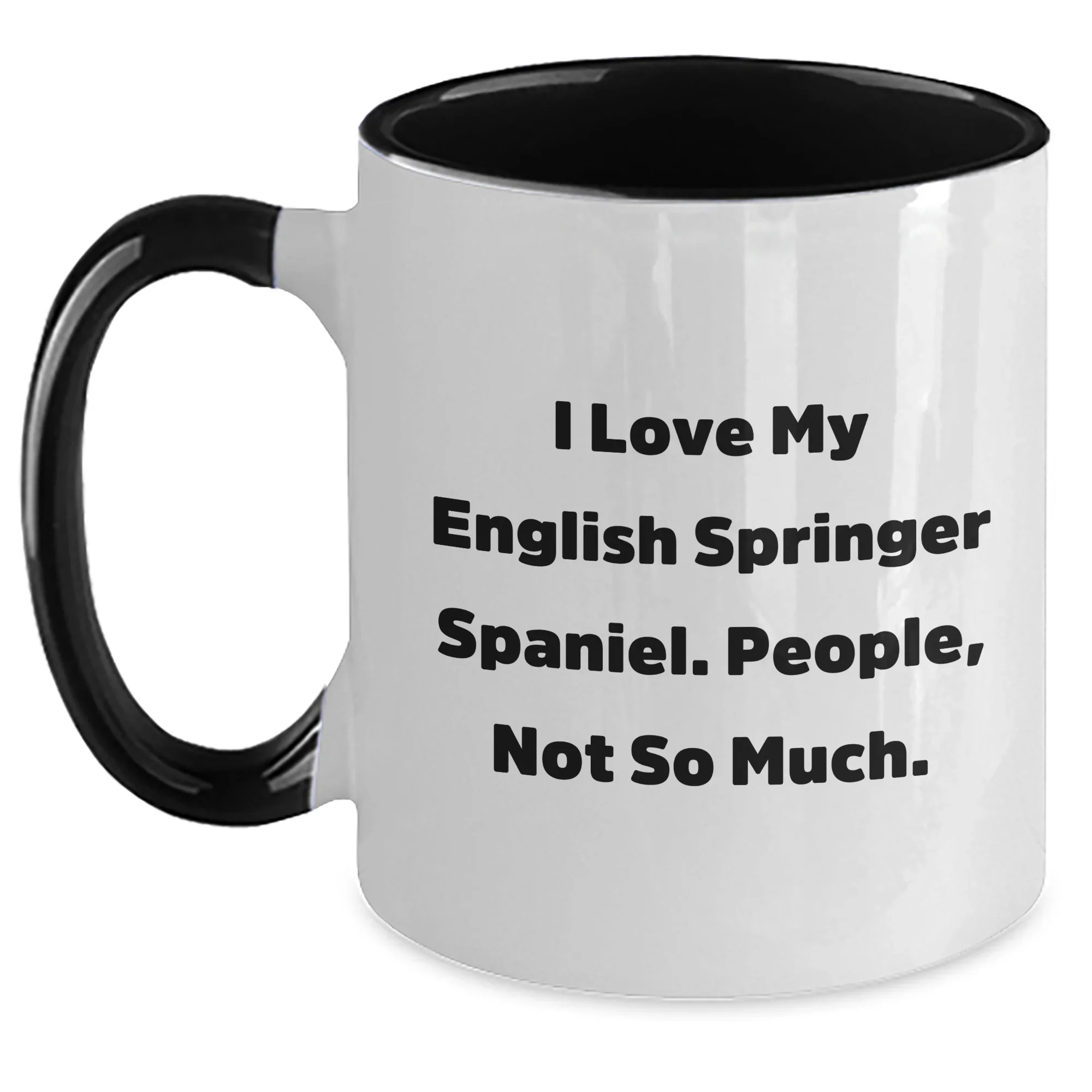 English Springer Spaniel Dog Lovers Funny Gifts from Friends for Father's Day Unique Two Tone Coffee Mugs