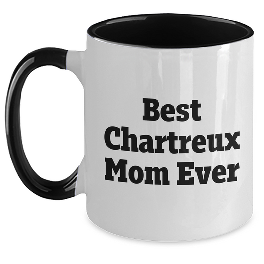 Funny Chartreux Cat Gifts for Men, Best Chartreux Mom Ever Two Tone Coffee Mug, Father's Day Unique Gifts from Mom, Gifts for Dad, Chartreux Cat Enthusiasts - Main