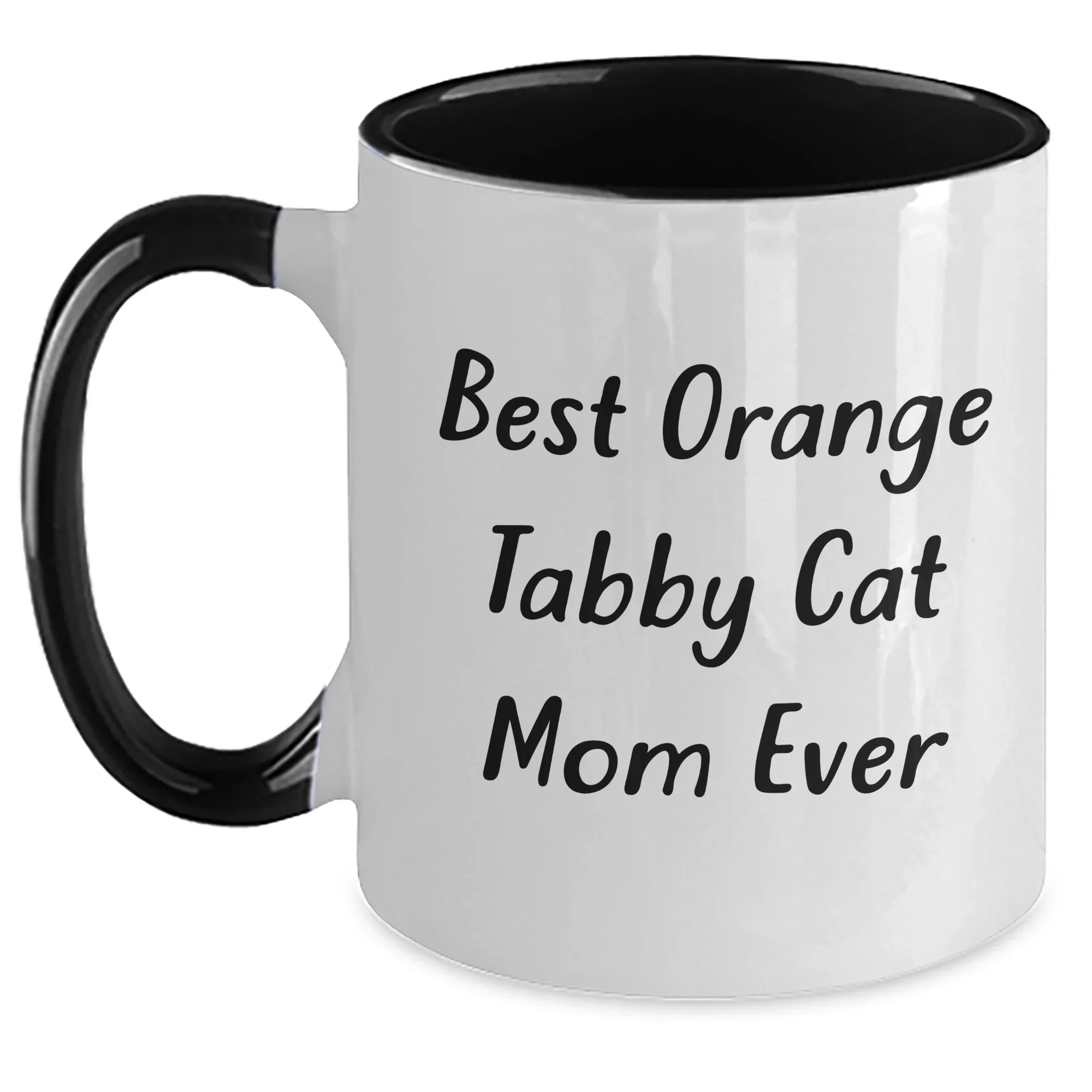 Funny Orange Tabby Cat Mom Gifts from Dad to Best Orange Tabby Cat Lover on Father's Day, Unique Two Tone Coffee Mug for Orange Tabby Cat Enthusiasts, Humorous Orange Tabby Cat Quote