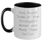 Sailor's Inspirational Journey Gifts from Friends for Men - Two Tone Coffee Mug with Funny Quote
