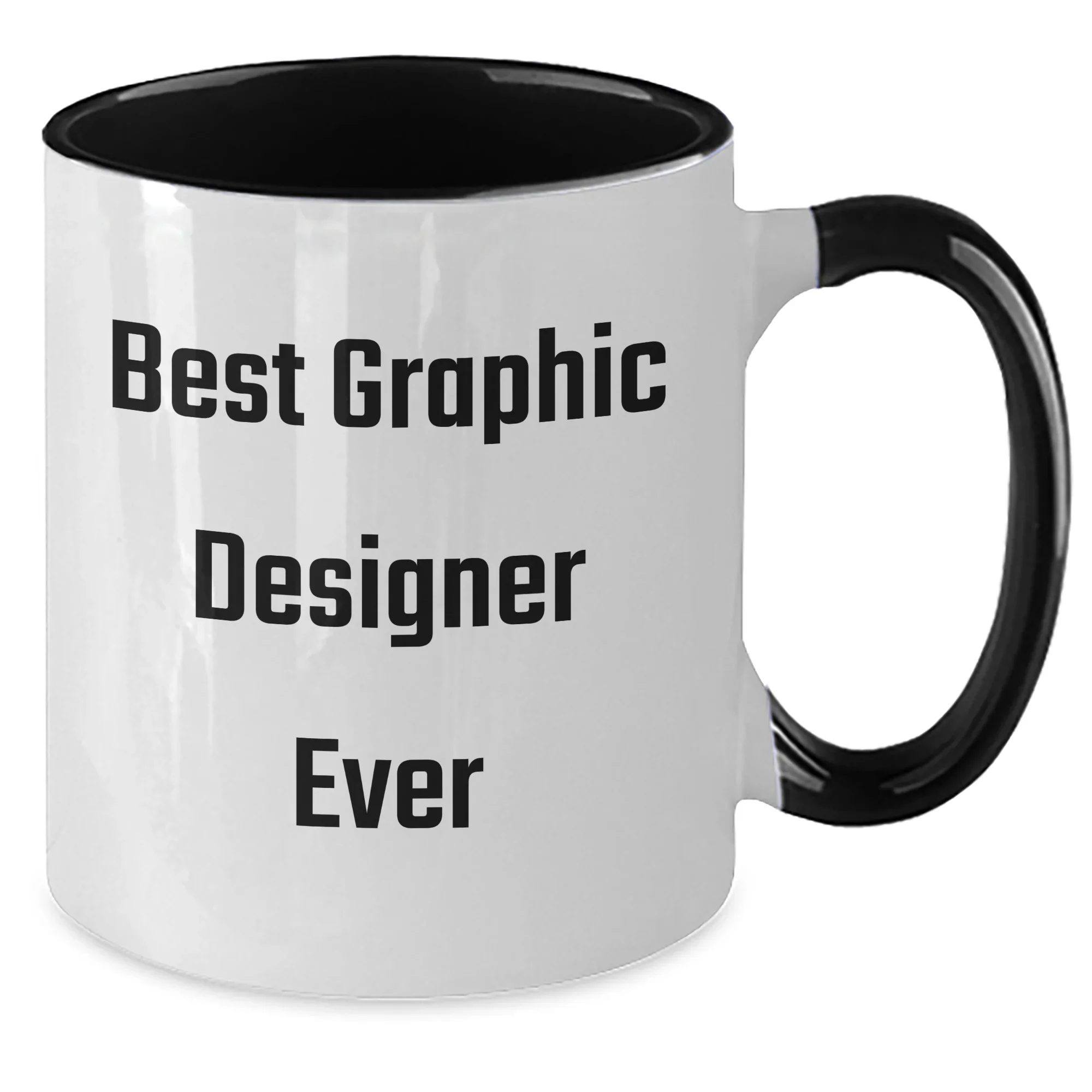 Funny Graphic Designer Gifts, Best Ever Quote, Two Tone Coffee Mug for Men, Women, Friends, Coworkers, Family Graduation