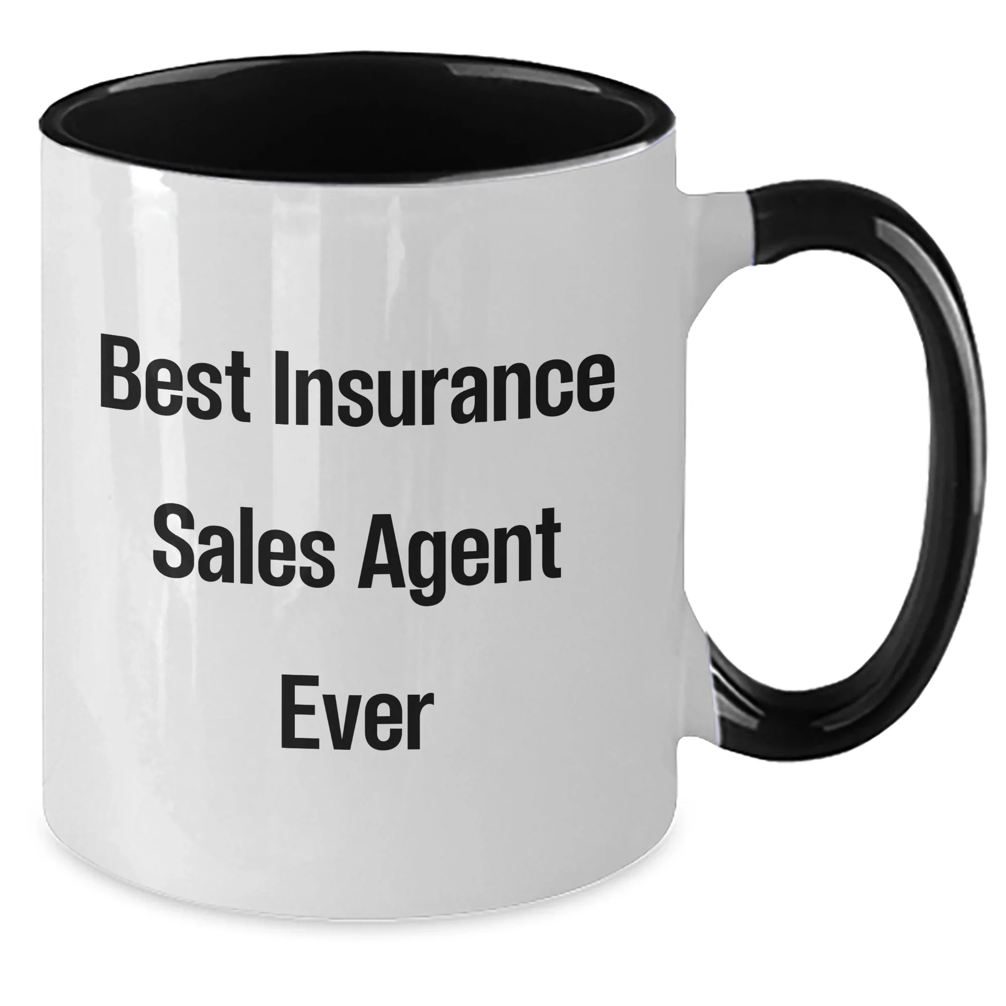 Funny Insurance Sales Agent Gifts for Men - Best Insurance Sales Agent Ever Two Tone Coffee Mug, Graduation Unique Gifts from Family