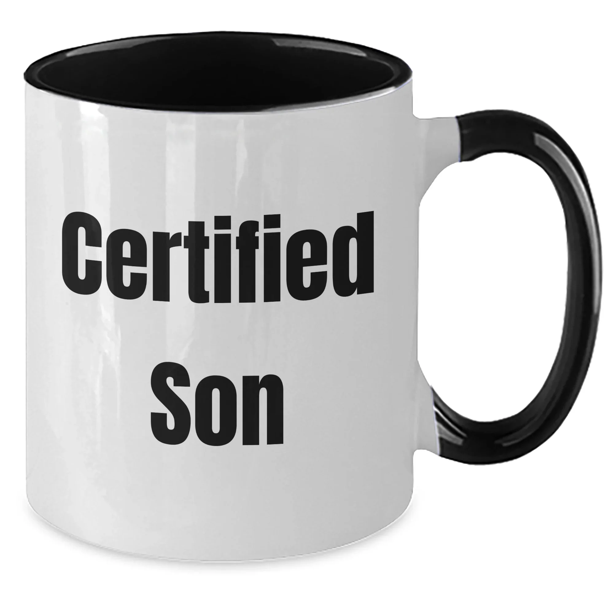 Funny Son Gifts from Mom to Son, Two Tone Coffee Mug for Him, Father's Day Unique Gifts