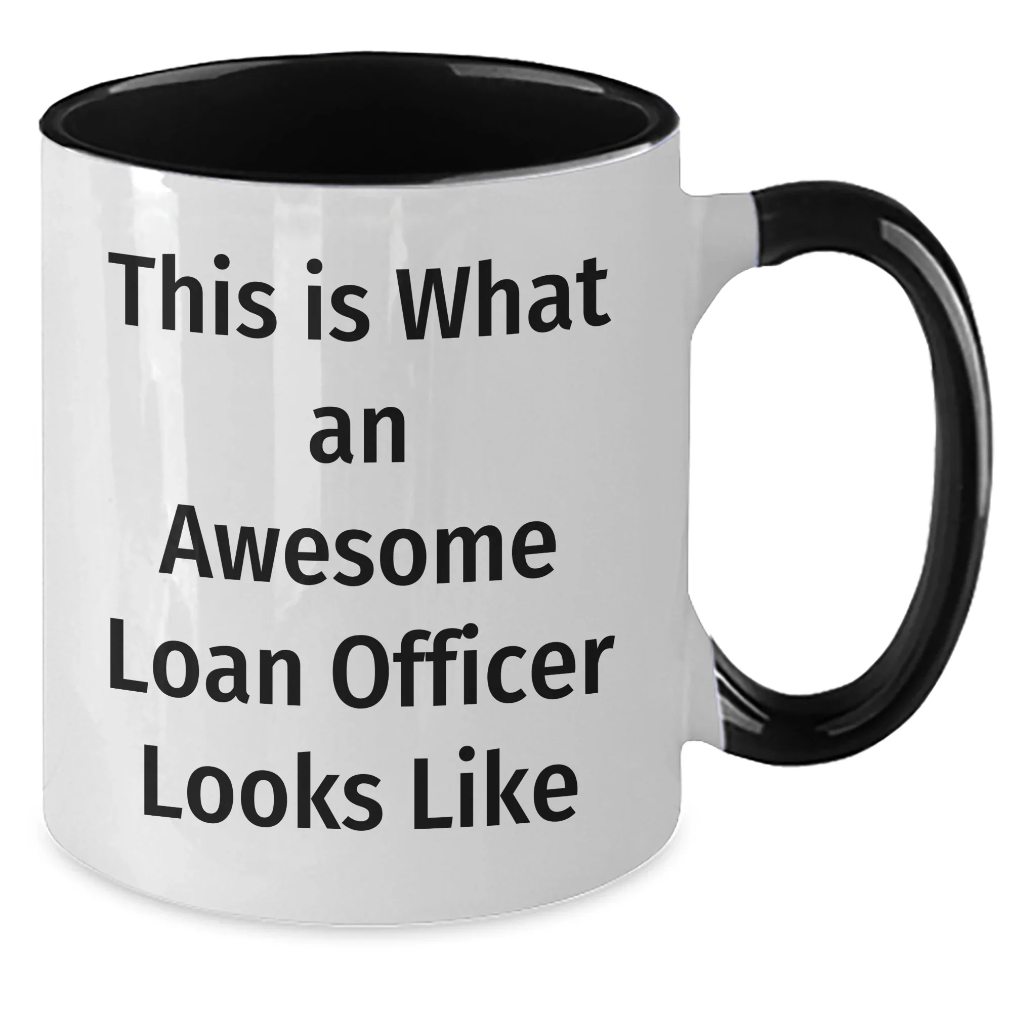 Funny Loan Officer Gifts from Men - This Is What An Awesome Loan Officer Looks Like, Two Tone Coffee Mug for Father's Day