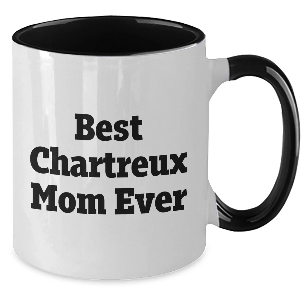 Funny Chartreux Cat Gifts for Men, Best Chartreux Mom Ever Two Tone Coffee Mug, Father's Day Unique Gifts from Mom, Gifts for Dad, Chartreux Cat Enthusiasts