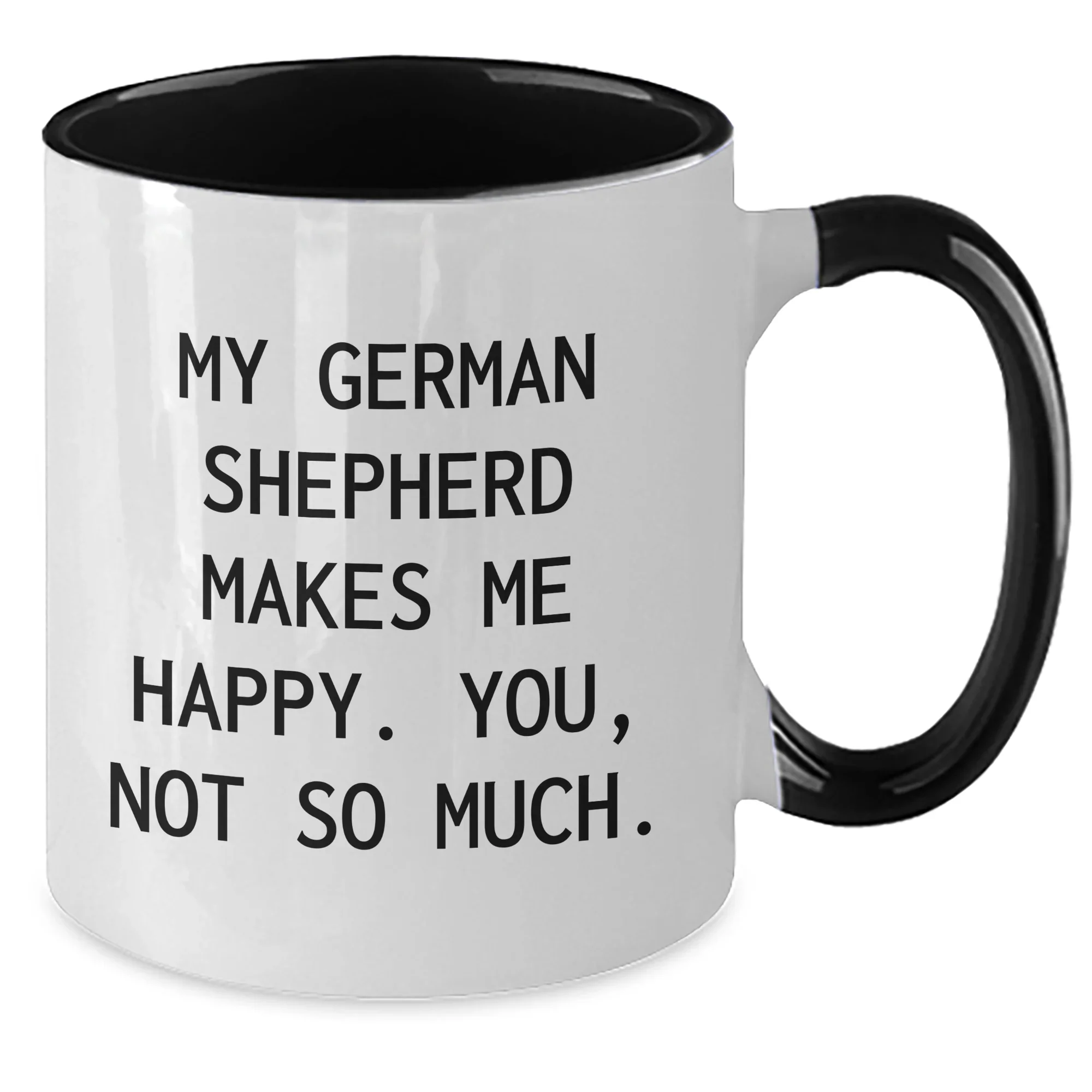 Funny German Shepherd Dog Gifts from Friends for Dad's Unique Two Tone Coffee Mug