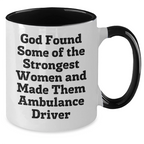 Funny Ambulance Driver Gifts from Friends and Family - Two Tone Coffee Mug with Inspirational Quote