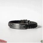 Braided Bullmastiff Dog Bracelet – “All I Care About Is My Bullmastiff Dog & Maybe Three People” – Interwoven Adjustable Cord Design