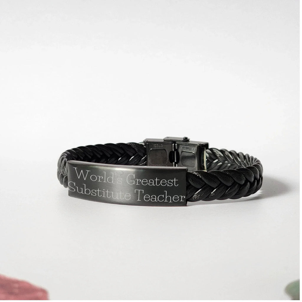 Proud Interlaced Leather Bracelet Sub Teacher Gift