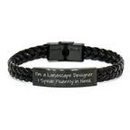 Landscape Designer Gifts, Funny Quote Interlaced Leather Bracelet for Mom on Mother's Day, Gifts from Family to Landscape Designer