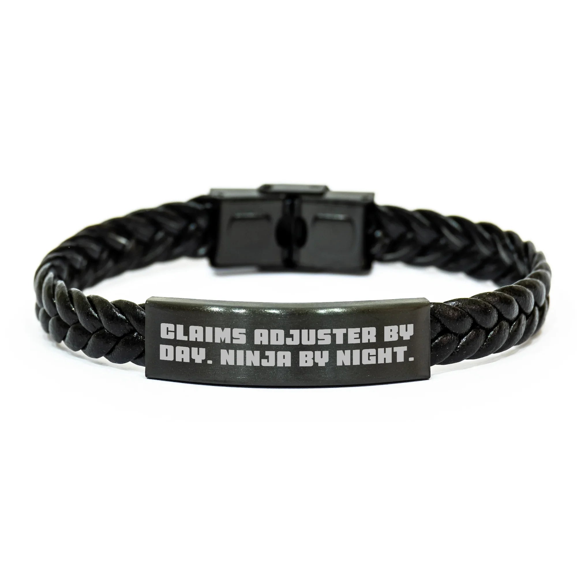 Claims Adjuster Gifts, Funny Quote Interlaced Leather Bracelet, Mother's Day Unique Gifts from Friends, Gifts for Claims Adjuster