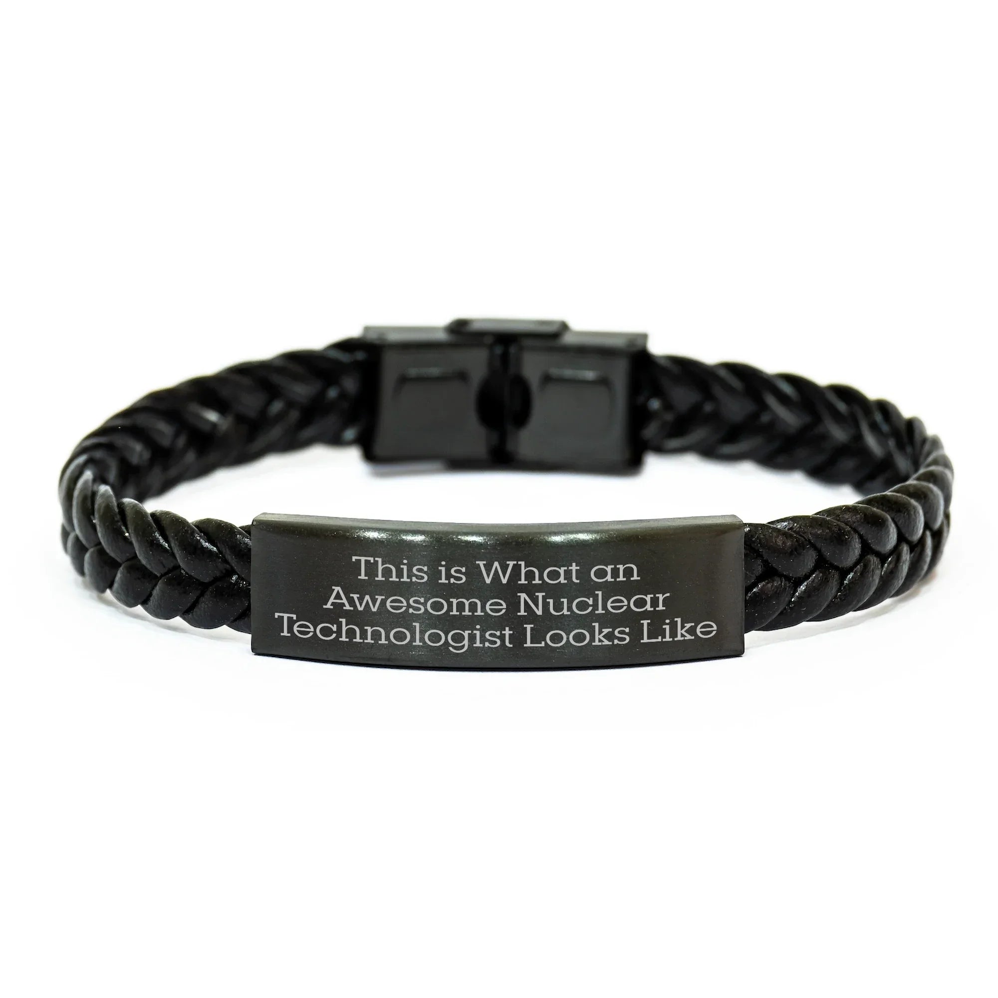 Nuclear Technologist Gifts: This Is What An Awesome Interlaced Leather Bracelet Looks Like, Father's Day Unique Gifts from Men to Nuclear Technologists
