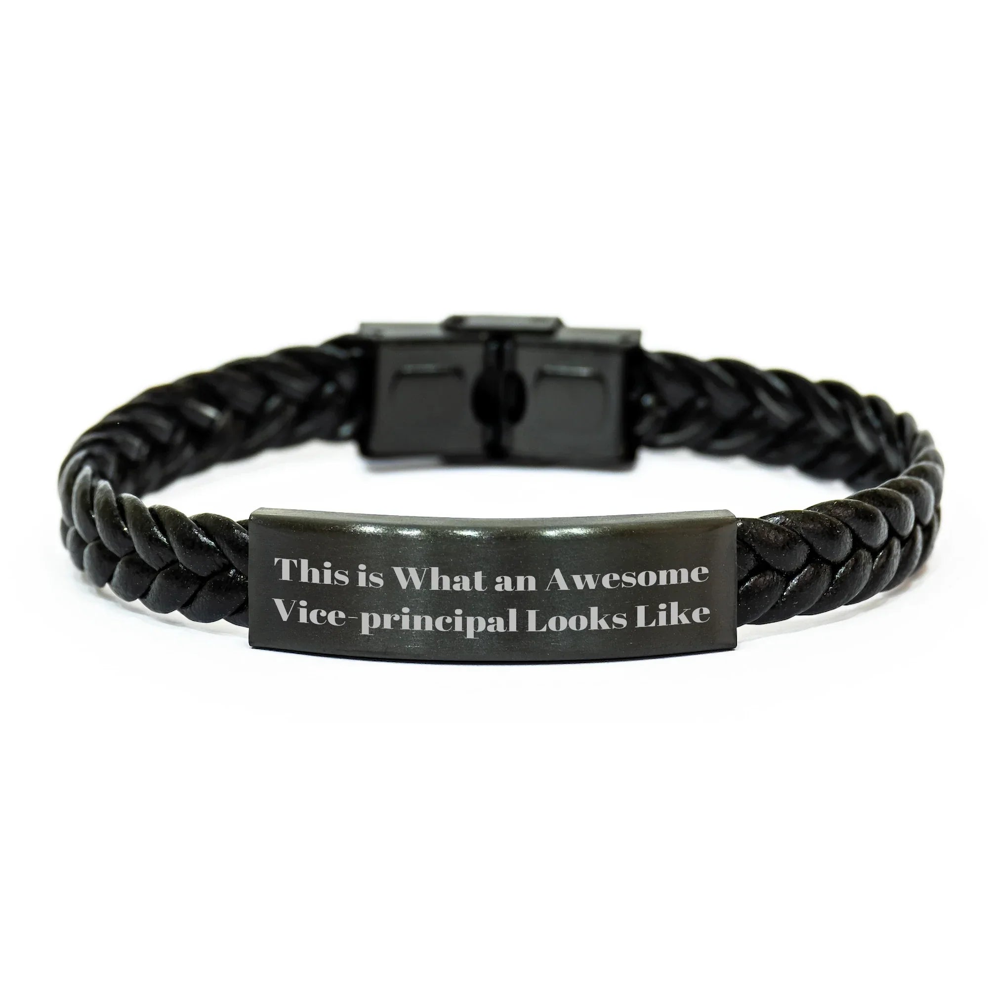 Funny Vice-principal Gifts from Men for Vice-principal - Interlaced Leather Bracelet - This Is What An Awesome Vice-principal Looks Like, Father's Day Unique Gifts