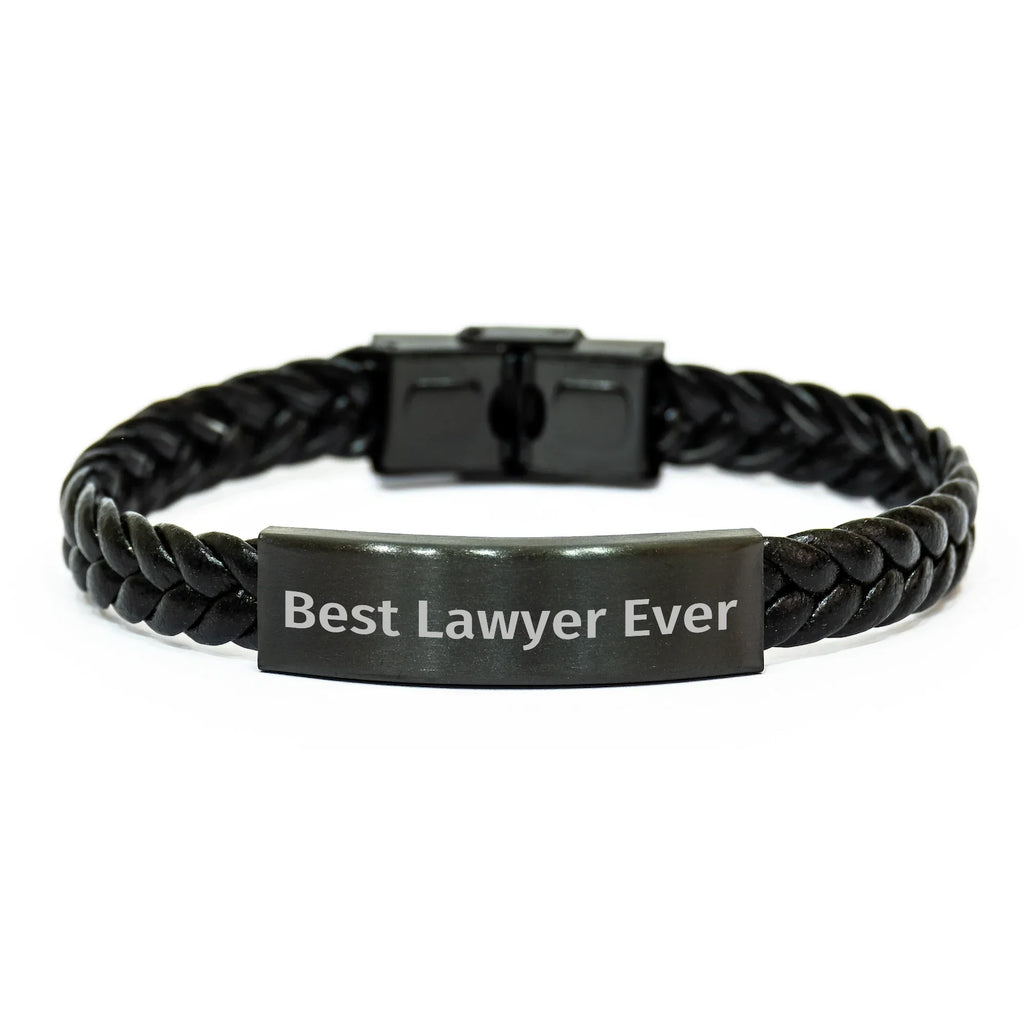 Funny Gifts from Best Lawyer Ever for Mother's Day - Interlaced Leather Bracelet for Lawyer