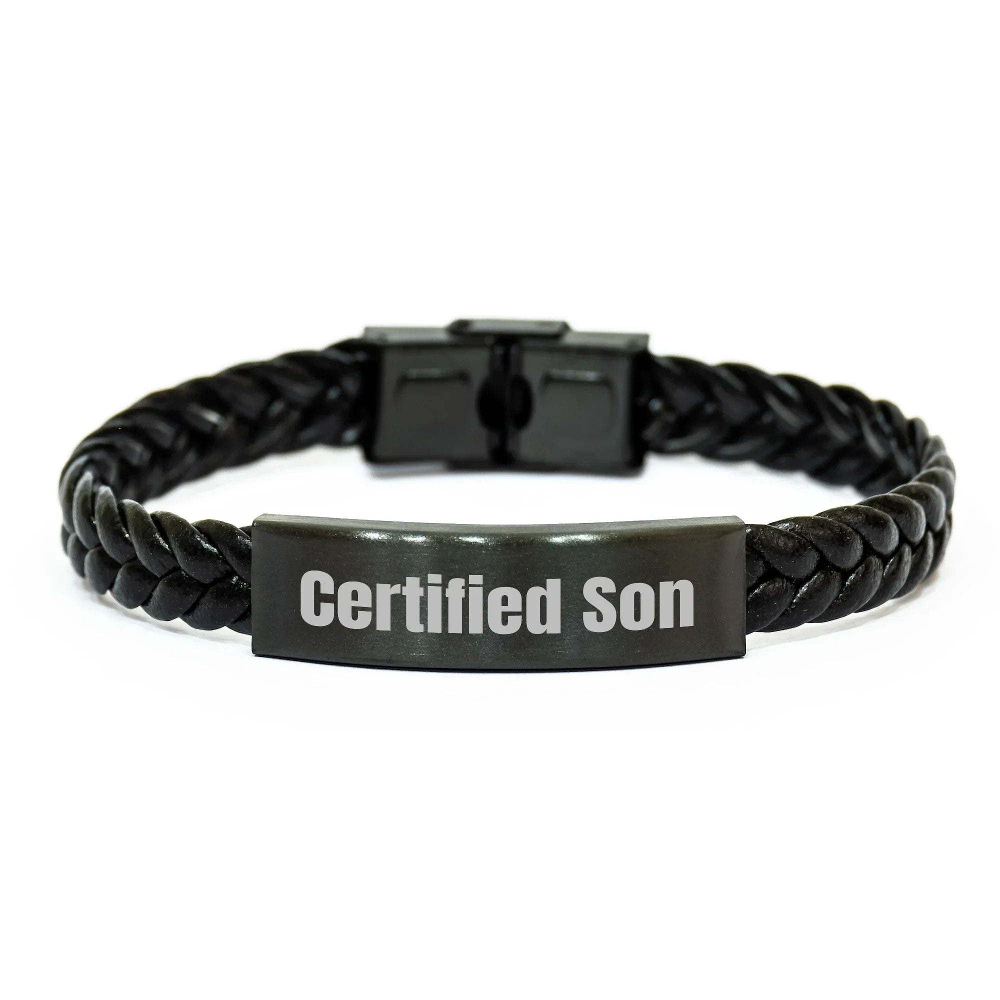 Funny Son Quotes Interlaced Leather Bracelet Gifts from Men to Son for Father's Day Unique Accessories