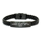 Yorkshire Terrier Dog Lovers Funny Gift Interlaced Leather Bracelet, Gift from Friends to Men, Unique Father's Day Unique Gifts for Yorkshire Terrier Dog Enthusiasts