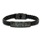 Funny Toy Collecting Gifts for Men, 'A Day Without Toy Collecting Is Day Wasted' Interlaced Leather Bracelet, Gifts from Men to Men, Father's Day Unique Gifts