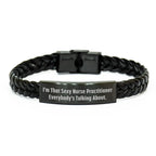 Sexy Nurse Practitioner Gifts from Friends, Unique Interlaced Leather Bracelet for Nurse Practitioner, I'm That Sexy Nurse Practitioner Everybody's Talking About, Mother's Day Unique Gifts