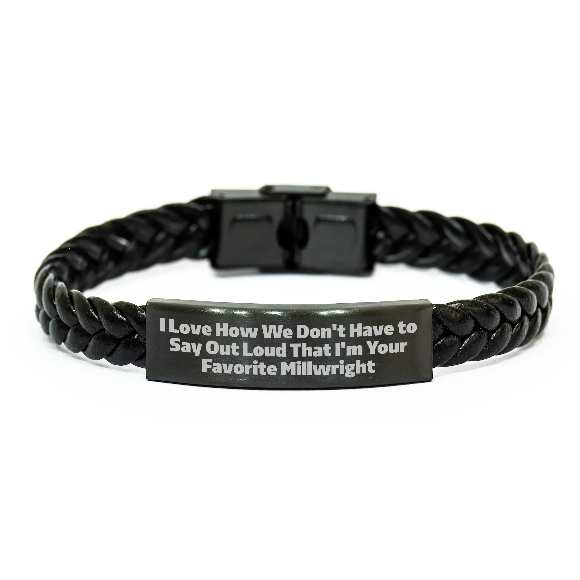 Millwright Gifts, Funny Quote Interlaced Leather Bracelet, Gifts from Men to Favorite Millwright, Gifts for Millwright Graduation Unique Gifts