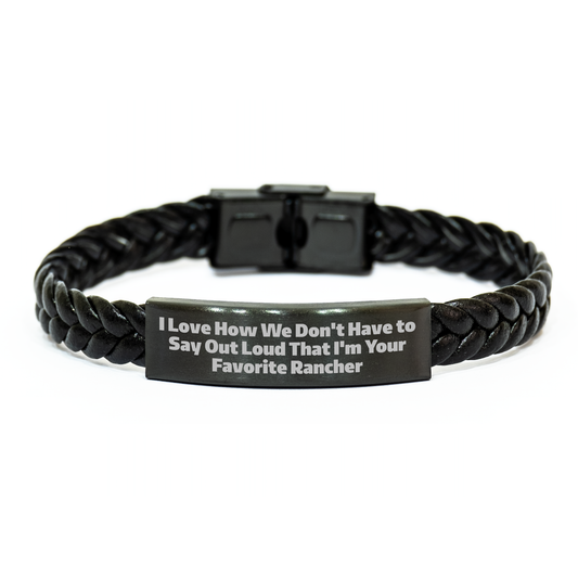 Inspiring Rancher Gifts, Interlaced Leather Interlaced Friendship Braceltes, Funny Quote, Unique Graduation Gifts from Friends, Gifts for Men, Women, Family, Coworkers - Image 1