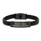 Smart Sexy Talented Doctor Gifts for Her, Interlaced Leather Bracelet, Mother's Day Unique Gifts from Men to Women