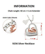 Pregnancy Mom-to-be Baby Feet Charm Necklace Gift from Husband