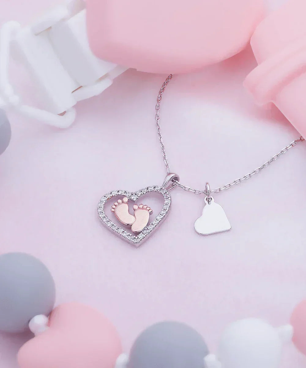 Gift for Mama-to-be Adorable Baby Feet Necklace