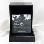 Bride Wedding Day Gift - My Best Friend - Love Dancing Heart Pendant Necklace