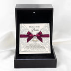 Mother of the Bride Wedding Day Gift Our Families Will Blend Love Dancing Heart Pendant Necklace