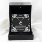 Bridesmaid Wedding Day Gift - The Luckiest Bride - Love Dancing Heart Pendant Necklace