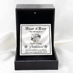 Bridesmaid Wedding Day Gift - Award Of Honor Thank You Card with Love Dancing Heart Pendant Necklace