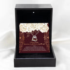 Daughter Wedding Day Gift - Wonderful Memories - Love Dancing Heart Pendant Necklace