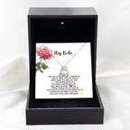 Apology Gift for Her - I'm Sorry, Please Forgive Me, Let's Hug It Out - Love Dancing Heart Pendant Necklace