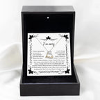 Apology Gift - I'm Sorry, No Excuse, Another Chance - Love Dancing Heart Pendant Necklace