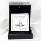 Maid of Honor Wedding Day Gift -Thank You Happiest Day Of My Life - Love Dancing Love Pendant Necklace
