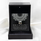 Maid of Honor Wedding Proposal Gift - Partner In Crime - Love Dancing Heart Pendant Necklace