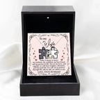 Wife Wedding Day Gift We Will Be As One Love Dancing Heart Pendant Necklace Bride Gift from Groom