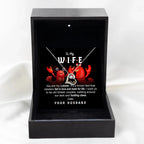 To My Wife - Old Lobster Couples Mate for Life Love Dancing Heart Pendant Necklace