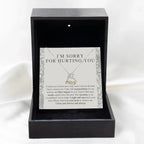 Apology Gift - I'm Sorry, I Promise to Do Everything - Love Dancing Heart Pendant Necklace