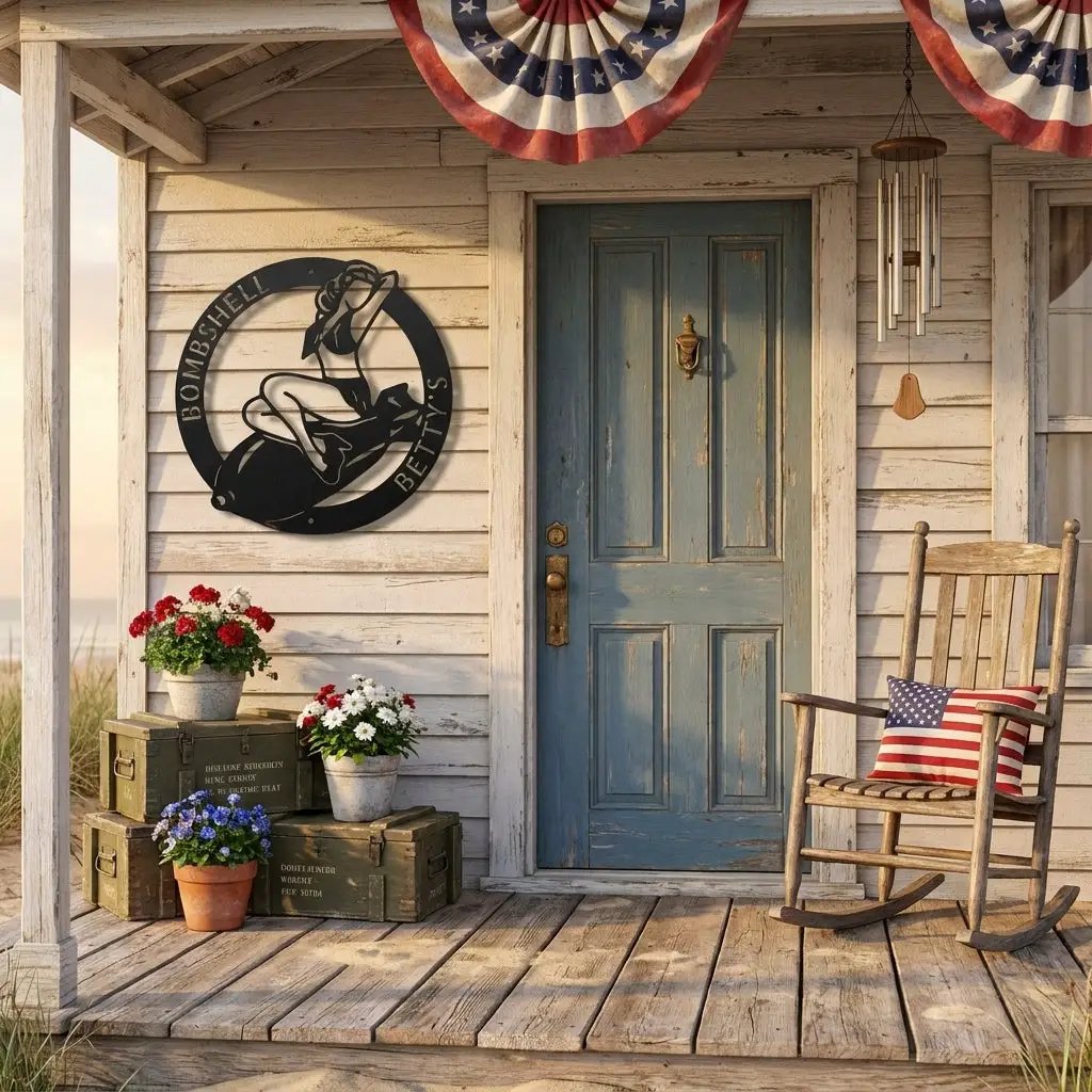 Personalized Vintage Pin-Up Metal Art – Bold, Fun & Made for Your Space
