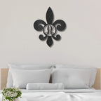 Fleur De Lis Personalized Initial Metal Art Wall Sign