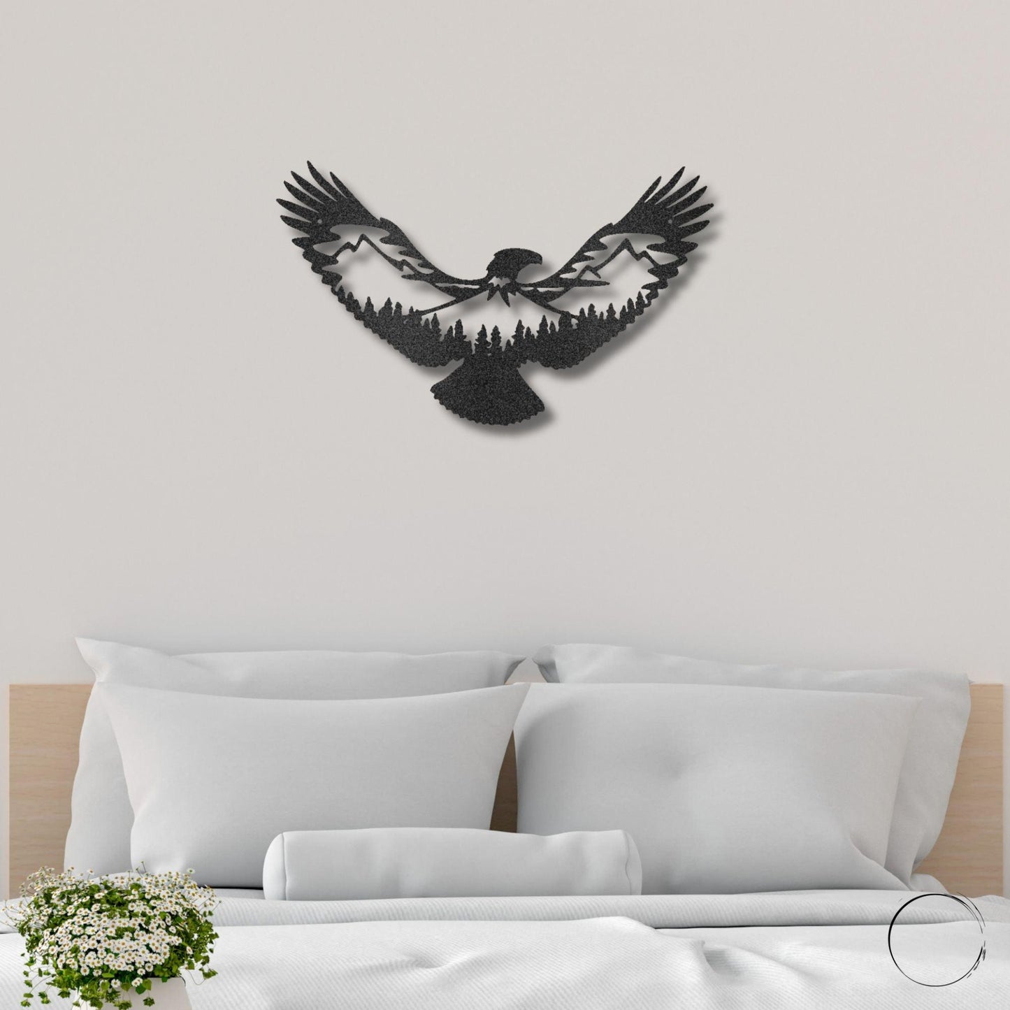 Eagle Scene Metal Art - Mallard Moon Gift Shop