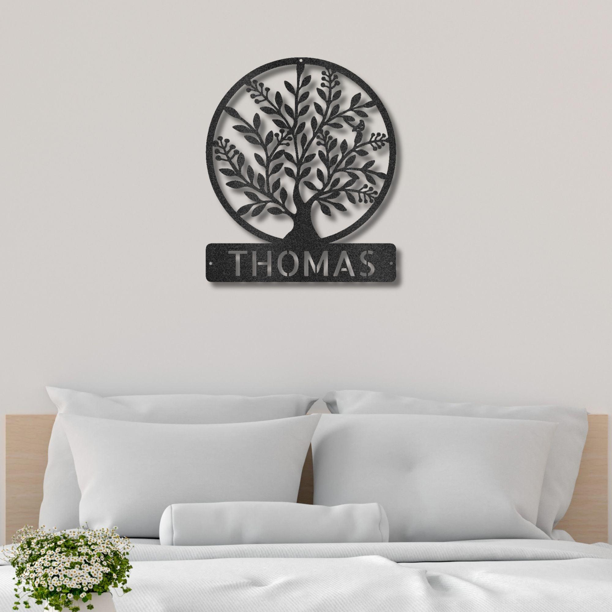 Personalized Tree of Life Metal Wall Sign: Celebrate Your Roots - Mallard Moon Gift Shop