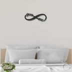 Romantic Home Decor "You & Me" Laser-Cut Infinity Metal Wall Art
