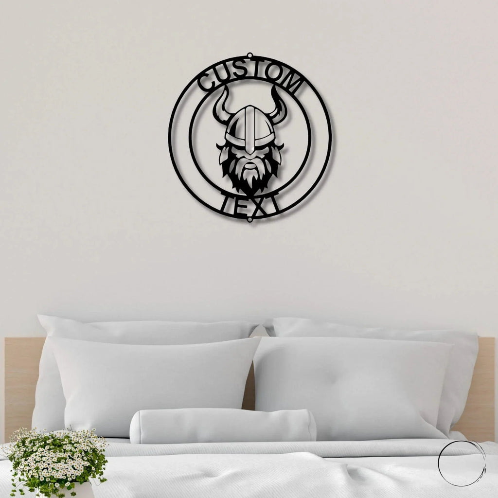 Forge Your Legacy: Personalized Viking Metal Art Wall Signs