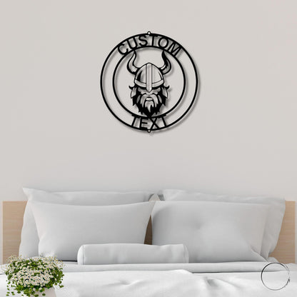 Forge Your Legacy: Personalized Viking Metal Art Wall Signs - Mallard Moon Gift Shop