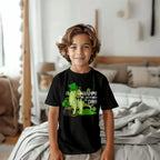 Kids St. Patrick's Day T-Shirt – Cute T-Rex Leprechaun Design – Boys & Girls Irish Holiday Shirt – Soft Cotton Crew Neck Tee